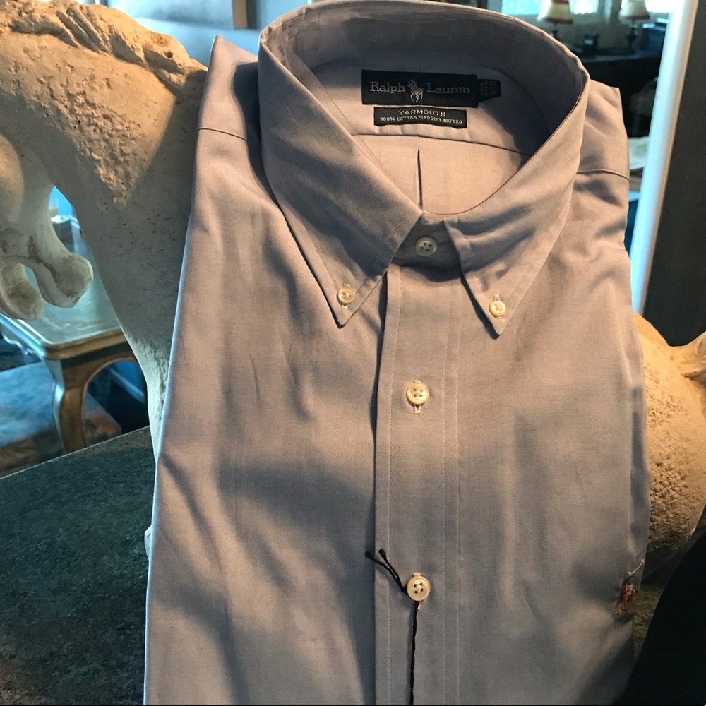 Classic blue oxford Polo Ralph Lauren men’s shirt.